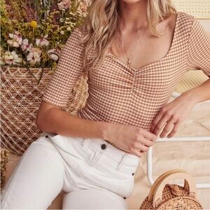 ASTR THE LABEL | Diem Gingham Bodysuit | Small